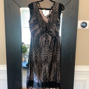 Black MIDI Length Lace Dress